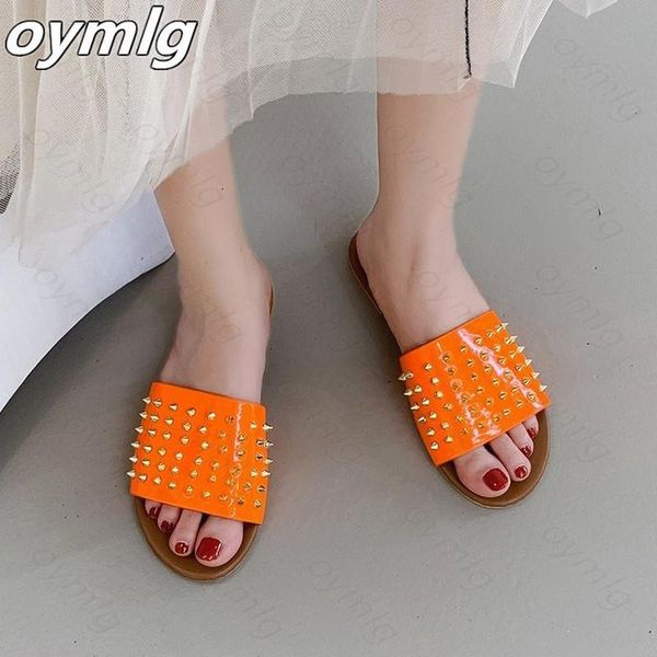 slippers women rivet flat casual ladies slides open toe outside metal decoration soft beach shoes summer female footwear mx9j, Black
slippers women rivet flat casual ladies slides open toe outside metal decoration soft beach shoes summer female footwear mx9j, Black