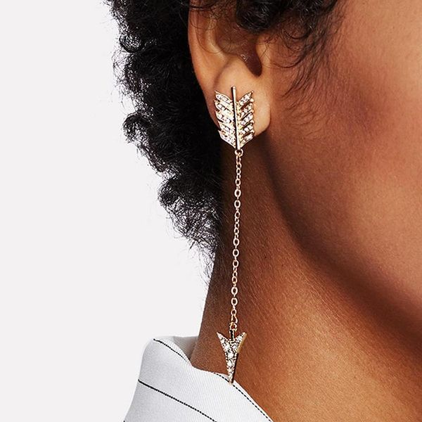 stud stylish individuality rhinestone tassel arrow earrings women's fashion, Golden;silver
stud stylish individuality rhinestone tassel arrow earrings women's fashion, Golden;silver