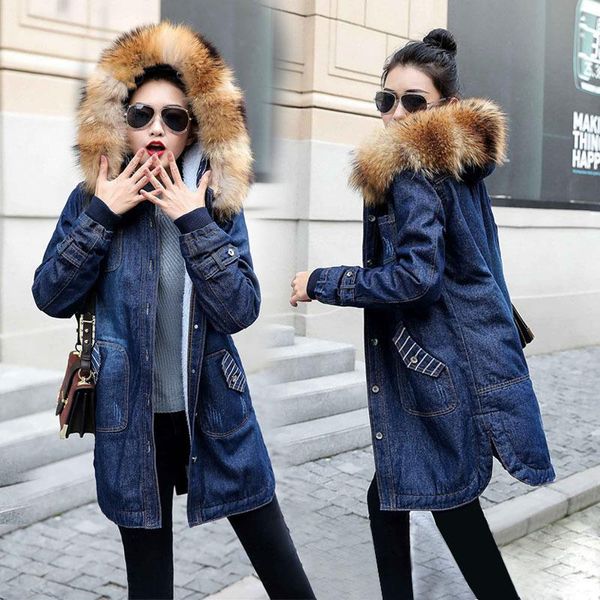 women's trench coats denim windbreaker jacket winter thicken warm large size 5xl hooded big fur collar jeans coat outerwear a970, Tan;black
women's trench coats denim windbreaker jacket winter thicken warm large size 5xl hooded big fur collar jeans coat outerwear a970, Tan;black