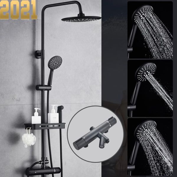 thermostatic shower faucets set black wall mounted rain faucet with storage shelf bath mixer tap cold bathroom sets
thermostatic shower faucets set black wall mounted rain faucet with storage shelf bath mixer tap cold bathroom sets