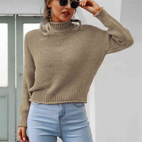 high street long sleeve sweater autumn winter solid color turtleneck fashion casual knitted womens pulllovers jumper 210517, White;black 
high street long sleeve sweater autumn winter solid color turtleneck fashion casual knitted womens pulllovers jumper 210517, White;black