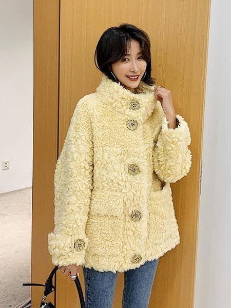 women's fur & faux women 100% wool coat jackets real female sheep shearling autumn winter jacket a2961 99bf, Black
women's fur & faux women 100% wool coat jackets real female sheep shearling autumn winter jacket a2961 99bf, Black