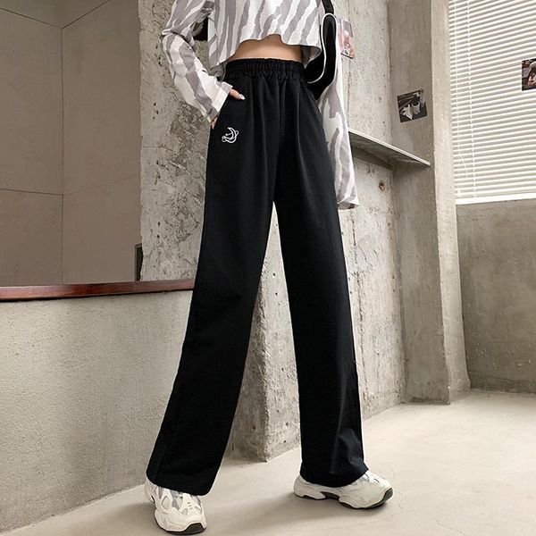 cotton 2021 autumn korean large size sports floor pants women vertical feeling straight tube wide leg women's fashion & capris, Black;white
cotton 2021 autumn korean large size sports floor pants women vertical feeling straight tube wide leg women's fashion & capris, Black;white
