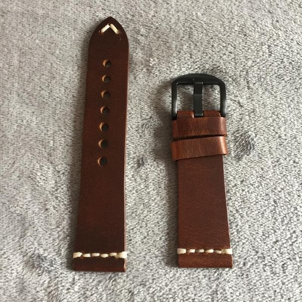 watch bands eache oil waxed cowhide leather band straps with handmade stitches, Black;brown
watch bands eache oil waxed cowhide leather band straps with handmade stitches, Black;brown