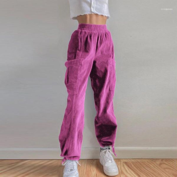 women's pants & capris elastic waistband solid straight corduroy fashion winter pockets trousers high waist cargo women pantalones1, Black;white
women's pants & capris elastic waistband solid straight corduroy fashion winter pockets trousers high waist cargo women pantalones1, Black;white
