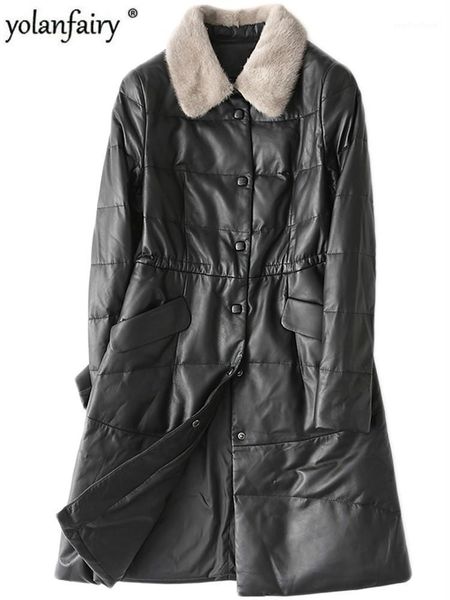 women's leather & faux genuine jacket down winter women real collar sheepskin coat korean hq18-yy1082b my1919, Black
women's leather & faux genuine jacket down winter women real collar sheepskin coat korean hq18-yy1082b my1919, Black