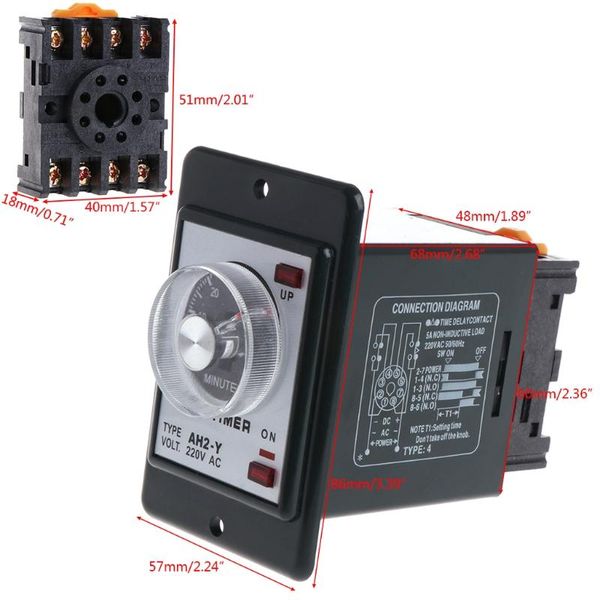timers 2021 0-60 seconds/minutes power on delay timer time relay w socket base ac 220v ah2-y
timers 2021 0-60 seconds/minutes power on delay timer time relay w socket base ac 220v ah2-y