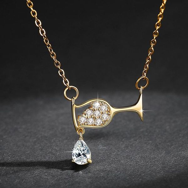 pendant necklaces fashion cubic zirconia wine necklace unique design women's glass &, Silver
pendant necklaces fashion cubic zirconia wine necklace unique design women's glass &, Silver