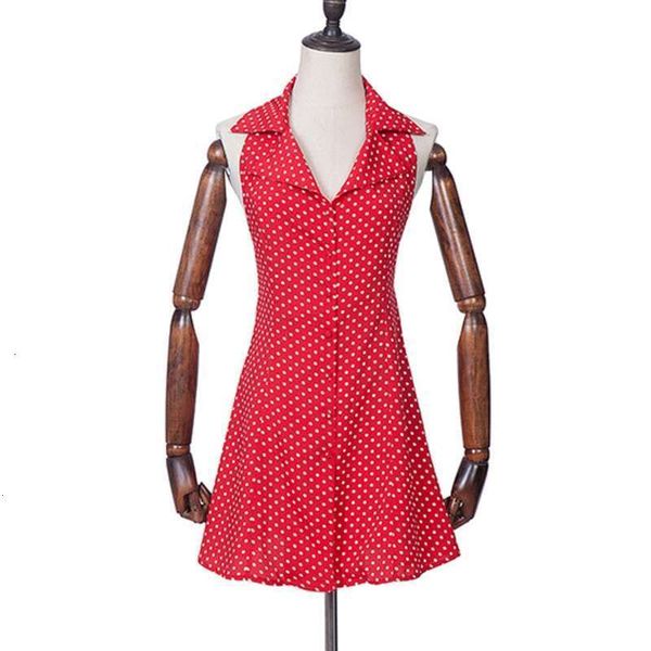 resort casual dresses summer women's polka dot printed shirt collar back breasted dress, Black;gray
resort casual dresses summer women's polka dot printed shirt collar back breasted dress, Black;gray