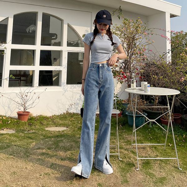 women's jeans 2021 korean women casual streetwear loose fashion trousers wide leg denim clothing high waist clothes, Blue
women's jeans 2021 korean women casual streetwear loose fashion trousers wide leg denim clothing high waist clothes, Blue