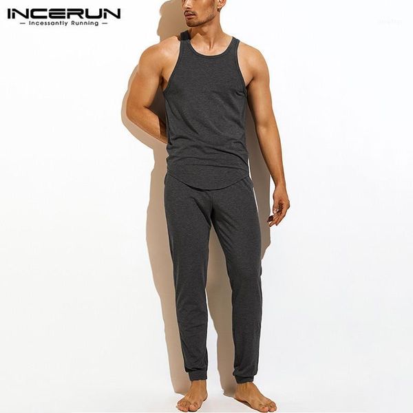 leisure sleeveless o neck elastic waist pants homewear 2 pieces men solid pajamas sets cozy sleepwear suit plus size men's, Black;brown
leisure sleeveless o neck elastic waist pants homewear 2 pieces men solid pajamas sets cozy sleepwear suit plus size men's, Black;brown