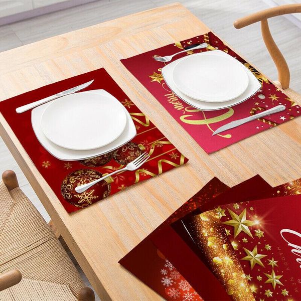 mats & pads 2021 est christmas placemats set of romantic year print fabric restaurant table xmas decor pvc
mats & pads 2021 est christmas placemats set of romantic year print fabric restaurant table xmas decor pvc
