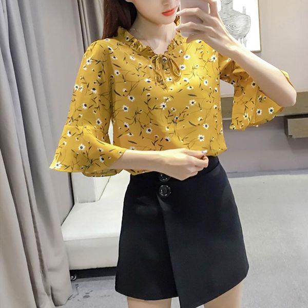 women's blouses & shirts fashion chiffon female shirt round collar printing flower loose elegent women casual blouse plus size s-3xl, White
women's blouses & shirts fashion chiffon female shirt round collar printing flower loose elegent women casual blouse plus size s-3xl, White