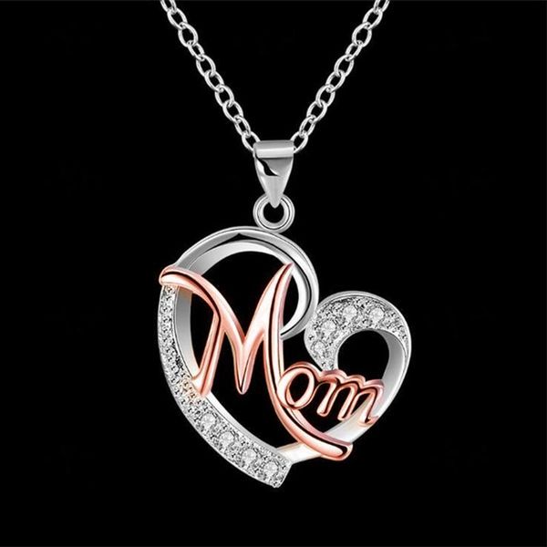 pendant necklaces fashion letter mom heart shape inlaid crystal necklace for mother's day gifts jewelry wholesale lots bulk, Silver
pendant necklaces fashion letter mom heart shape inlaid crystal necklace for mother's day gifts jewelry wholesale lots bulk, Silver