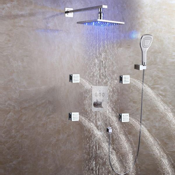 bathroom rain shower faucet set wall mounted thermostatic system brass 8 inch led head with body sprayer jets chrome polished sets
bathroom rain shower faucet set wall mounted thermostatic system brass 8 inch led head with body sprayer jets chrome polished sets