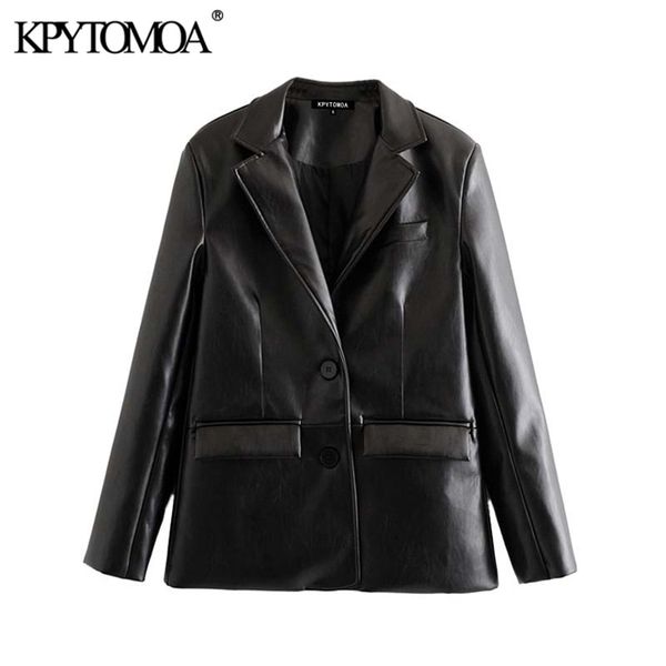 stylish pu faux leather pocket blazer coat women fashion notched collar long sleeve female outerwear chic 210420, Black
stylish pu faux leather pocket blazer coat women fashion notched collar long sleeve female outerwear chic 210420, Black