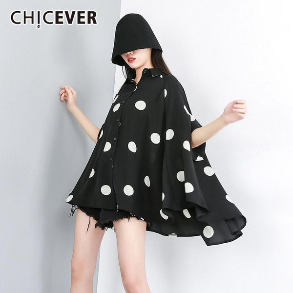 women's blouses & shirts chicever korean dot hit color lapel collar short batwing sleeve oversize shirt female fashion 2021 clothes, White
women's blouses & shirts chicever korean dot hit color lapel collar short batwing sleeve oversize shirt female fashion 2021 clothes, White