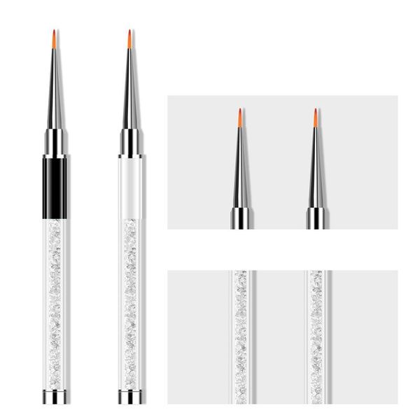 nail brushes 1pcs universal brush black white handle with rhinestones for drawing line blooming art pen painting manicure tool, Yellow
nail brushes 1pcs universal brush black white handle with rhinestones for drawing line blooming art pen painting manicure tool, Yellow