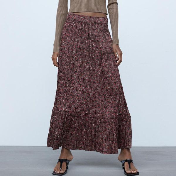 novalya vintage printed pleated skirts women fashion elastic waist skirt elegant ankle length female ladies hu, Black
novalya vintage printed pleated skirts women fashion elastic waist skirt elegant ankle length female ladies hu, Black