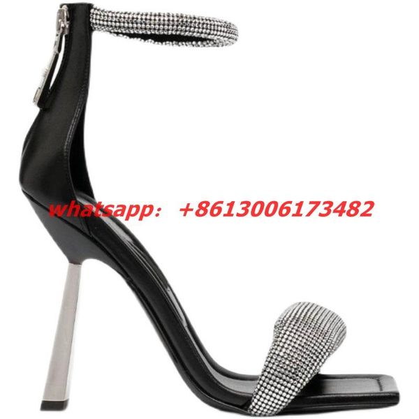 sandals ins woman summer square toe high heel rhinestones sandal design brand crystal open, Black
sandals ins woman summer square toe high heel rhinestones sandal design brand crystal open, Black