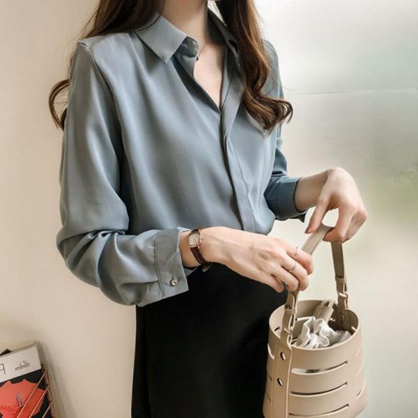 women's blouses & shirts plus size 4xl women solid color loose chiffon long sleeve korean preppy style vintage shirt casual blouse zh0, White
women's blouses & shirts plus size 4xl women solid color loose chiffon long sleeve korean preppy style vintage shirt casual blouse zh0, White