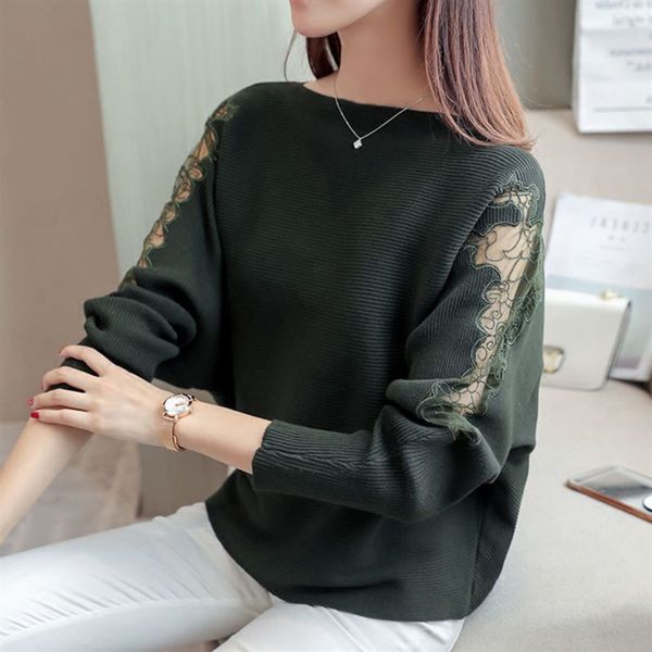 women's sweaters women loose batwing knitted pullover lace decoration autumn striped with holes pullovers fashion jumper a4al, White;black
women's sweaters women loose batwing knitted pullover lace decoration autumn striped with holes pullovers fashion jumper a4al, White;black