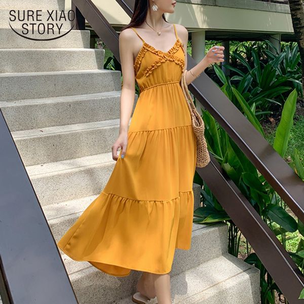 sweet dress high waist v-neck solid trapless beach ladies bohemian long summer dresses women vestidos 8633 50 210417, Black;gray
sweet dress high waist v-neck solid trapless beach ladies bohemian long summer dresses women vestidos 8633 50 210417, Black;gray