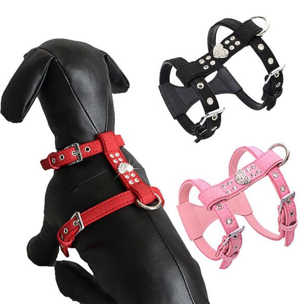 dog collars & leashes soft suede leather puppy harness rhinestone pet cat vest harnesses for small medium dogs chihuahua
dog collars & leashes soft suede leather puppy harness rhinestone pet cat vest harnesses for small medium dogs chihuahua