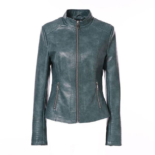 women's leather & faux plus size jacket mandarin collar zipper black slim style 2021 autumn female outwear
women's leather & faux plus size jacket mandarin collar zipper black slim style 2021 autumn female outwear