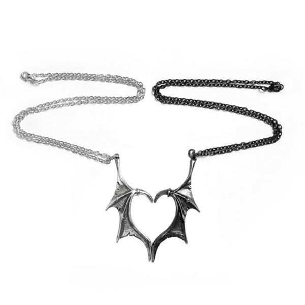 chains fullyoung devil wing chain necklace couple gothic retro punk hip hop metal pendant heart jewelry gift sp-001, Silver
chains fullyoung devil wing chain necklace couple gothic retro punk hip hop metal pendant heart jewelry gift sp-001, Silver