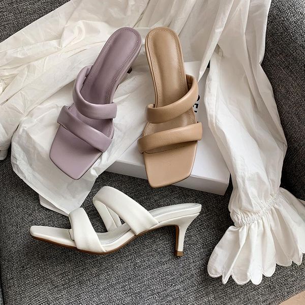 dress shoes stiletto slippers women 2021 summer sheepskin open-toe sandals fashion temperament lazy high heels, Black
dress shoes stiletto slippers women 2021 summer sheepskin open-toe sandals fashion temperament lazy high heels, Black