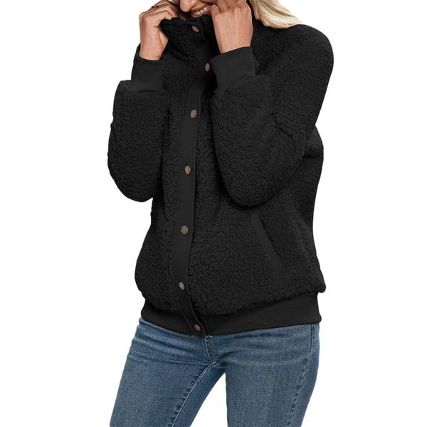 women's jackets women solid color button-up coat, loose fit long sleeve lapel neck jacket for winter, autumn, Black;brown
women's jackets women solid color button-up coat, loose fit long sleeve lapel neck jacket for winter, autumn, Black;brown