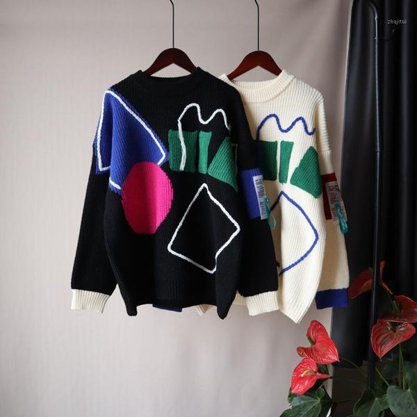 women's sweaters gtgyff vintage round neck for womens korean fashion style oversize loose color block warm black pull femme, White;black
women's sweaters gtgyff vintage round neck for womens korean fashion style oversize loose color block warm black pull femme, White;black