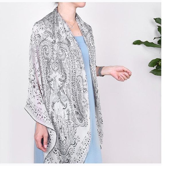 scarves paisley print 100% silk chiffon scarf wraps women fashioni summer beach cover 130*130cm, Blue;gray
scarves paisley print 100% silk chiffon scarf wraps women fashioni summer beach cover 130*130cm, Blue;gray