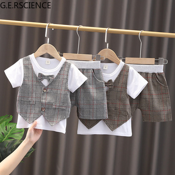 childrens clothing 2022 summer new boy dress suit boy bow tie small suit shirt vest fake two-piece suit, White
childrens clothing 2022 summer new boy dress suit boy bow tie small suit shirt vest fake two-piece suit, White