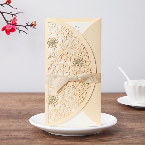 greeting cards 10pcs/pack wedding invitation flower laser cut invitations for birthday party event festival anniversary with ribbon
greeting cards 10pcs/pack wedding invitation flower laser cut invitations for birthday party event festival anniversary with ribbon