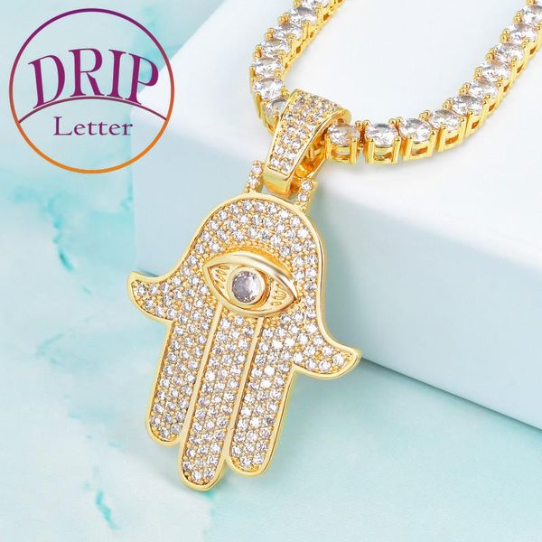 iced hand with eye pendant steel cuban chain gold color cubic zircon necklace men's hip hop jewelry necklaces, Silver
iced hand with eye pendant steel cuban chain gold color cubic zircon necklace men's hip hop jewelry necklaces, Silver