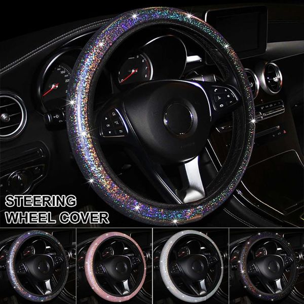 steering wheel covers 15" universal car cover pu bling diamond leather protective shiny interior decoration accessories
steering wheel covers 15" universal car cover pu bling diamond leather protective shiny interior decoration accessories