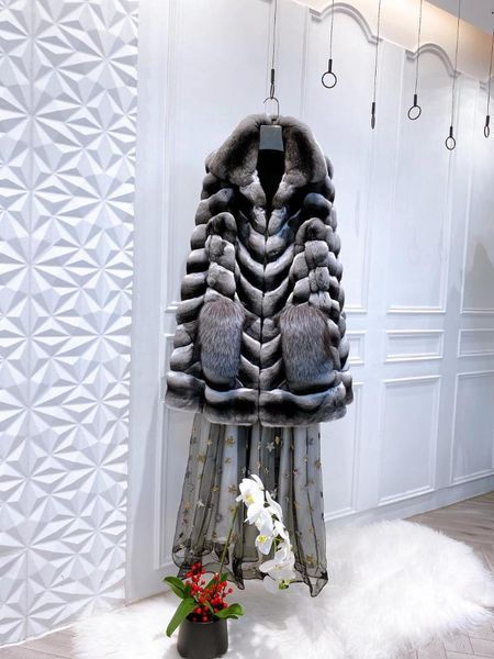 women's fur & faux arlene sain high-end custom imported blue purple chinchilla coat female cloak, Black
women's fur & faux arlene sain high-end custom imported blue purple chinchilla coat female cloak, Black