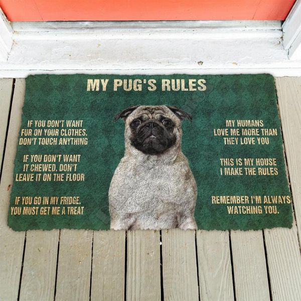 pug's rules doormat non slip door floor mats decor porch carpets
pug's rules doormat non slip door floor mats decor porch carpets