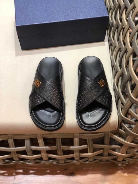 men slippers 2021 summer new cowhide leisure beach sandals antiskid outdoor vacation shoes 9h4v, Black
men slippers 2021 summer new cowhide leisure beach sandals antiskid outdoor vacation shoes 9h4v, Black
