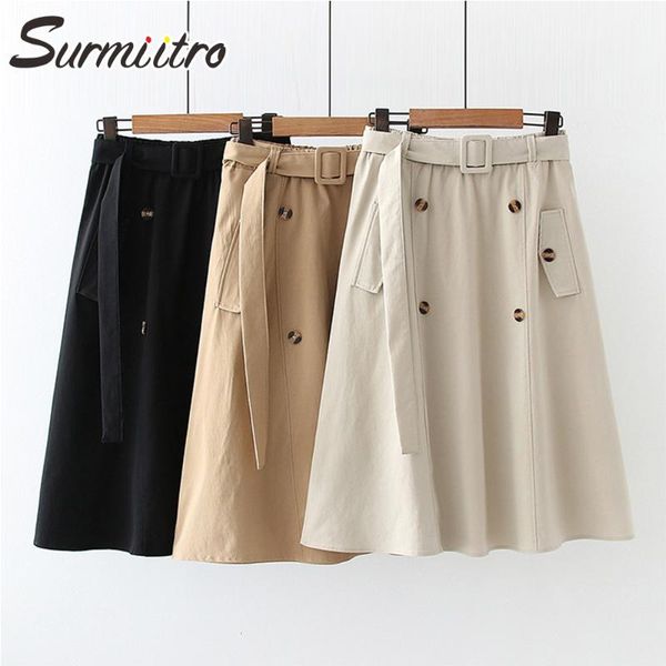 skirts surmiitro 2021 spring summer skirt women korean style button sun school knee length high waist midi female with belt, Black
skirts surmiitro 2021 spring summer skirt women korean style button sun school knee length high waist midi female with belt, Black