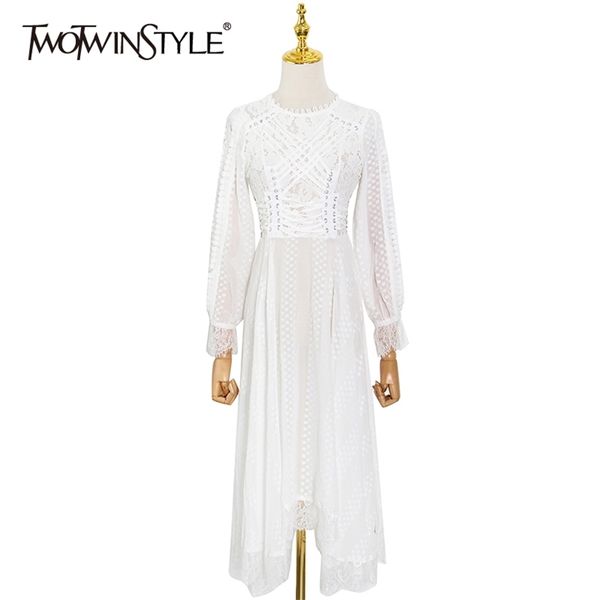 elegant white dress for women o neck puff long sleeve high waist patchwork lace hollow out maxi dresses female 210520, Black;gray
elegant white dress for women o neck puff long sleeve high waist patchwork lace hollow out maxi dresses female 210520, Black;gray