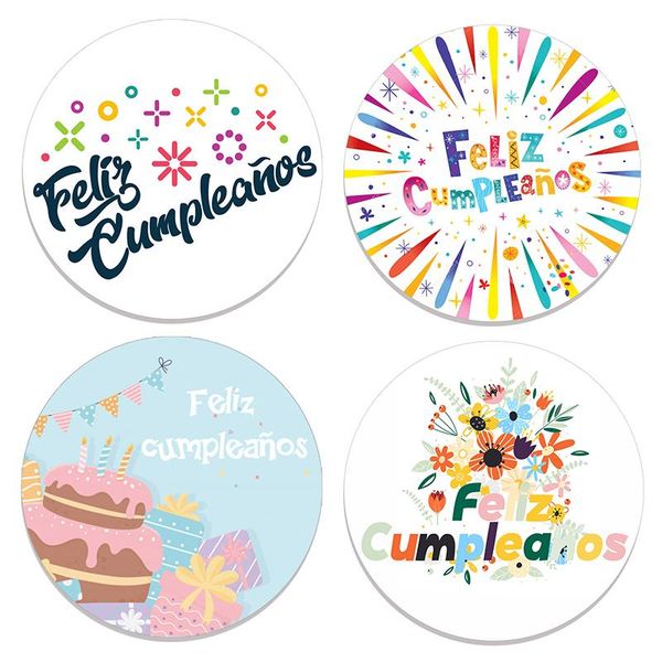 party decoration 4.5cm spanish birthday decor stickers seal sticker label gift packing supplies happy adhesive tape
party decoration 4.5cm spanish birthday decor stickers seal sticker label gift packing supplies happy adhesive tape