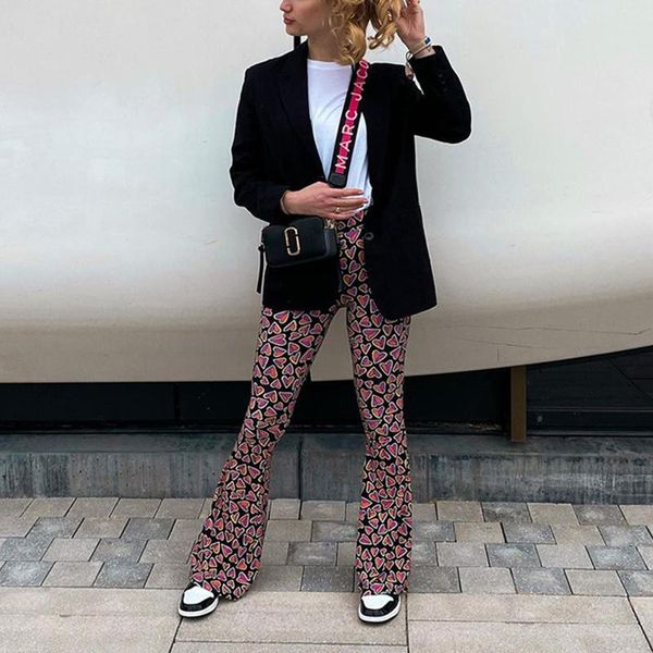 women's pants & capris women flared trousers black rosy heart printed pattern elastic high waist s/ / l, Black;white
women's pants & capris women flared trousers black rosy heart printed pattern elastic high waist s/ / l, Black;white