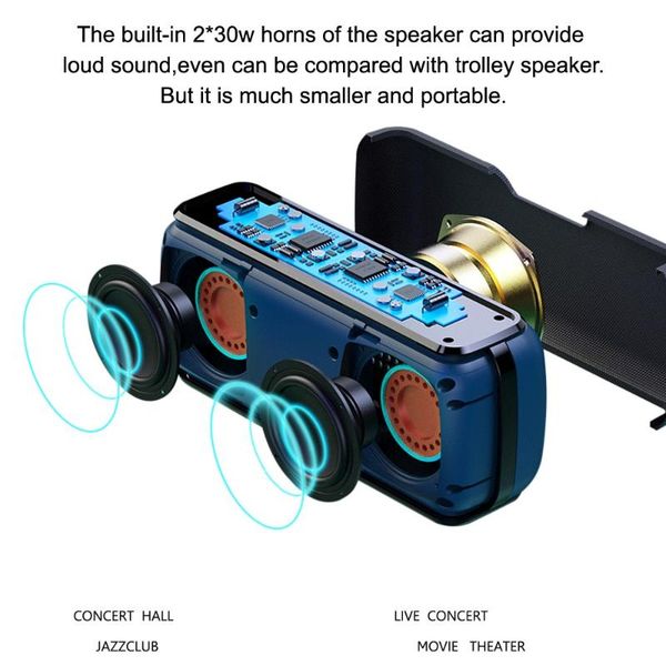powerful bluetooth speaker 60w wireless portable subwoofer voice assistant extra bass system support tf card aux speakers
powerful bluetooth speaker 60w wireless portable subwoofer voice assistant extra bass system support tf card aux speakers