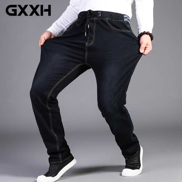 men large size 32-50 stretch waist high elastic jeans designer drawstring straight denim pants mens casual plus size 7xl 210622, Blue
men large size 32-50 stretch waist high elastic jeans designer drawstring straight denim pants mens casual plus size 7xl 210622, Blue