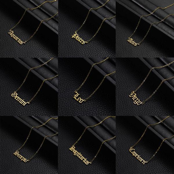 rinhoo old english zodiac sign 12 constellation pendant necklace femme charm choker for women personality jewelry gift necklaces, Silver
rinhoo old english zodiac sign 12 constellation pendant necklace femme charm choker for women personality jewelry gift necklaces, Silver