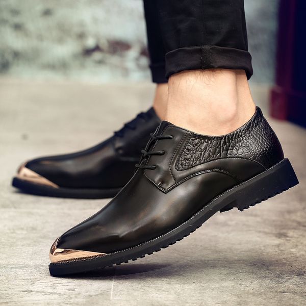 men's shoes workplace comfortable leisure versatile busins drs leather pointed lace casual, Black
men's shoes workplace comfortable leisure versatile busins drs leather pointed lace casual, Black