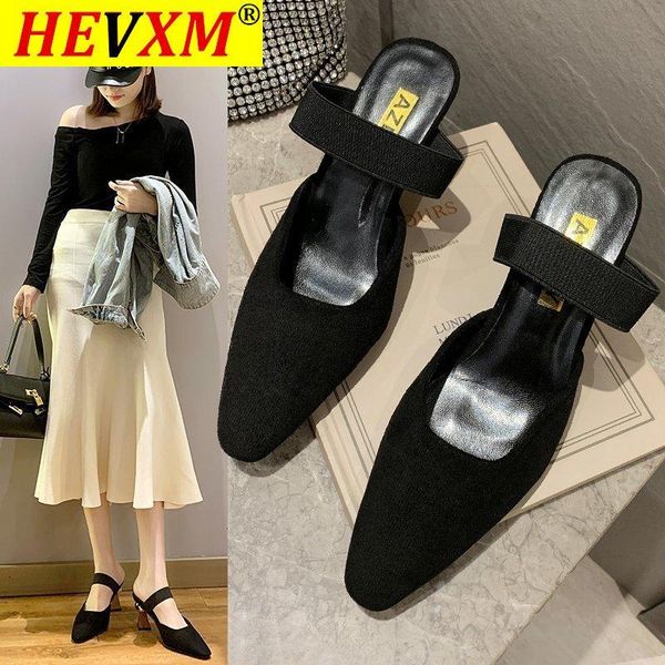 women's shoes slippers outdoor 2021 spring pointed high heels fashion muller sandals, Black
women's shoes slippers outdoor 2021 spring pointed high heels fashion muller sandals, Black